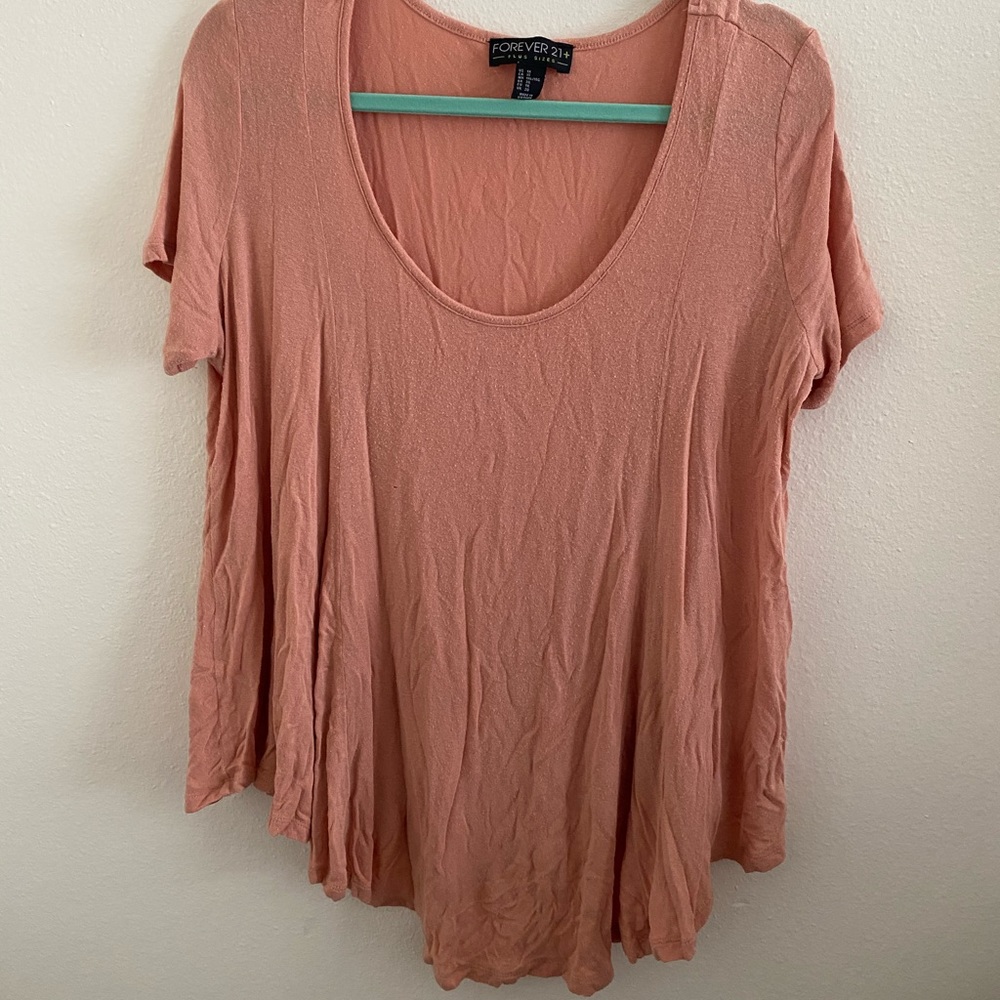Forever 21 Plus peach colored blouse 1X